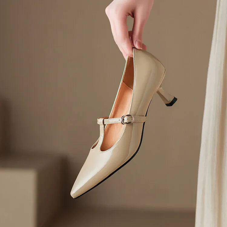 Rabeca Genuine Leather Heels