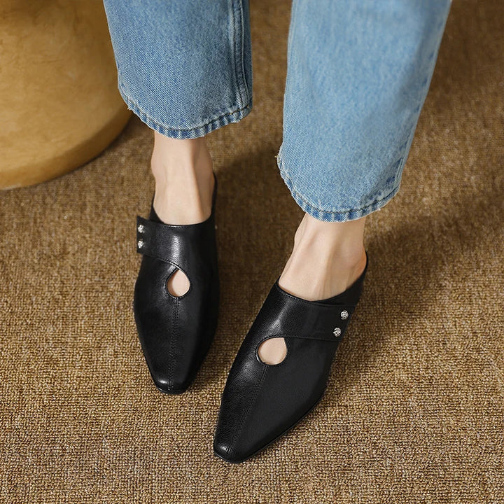 Olga Genuine Leather Mules