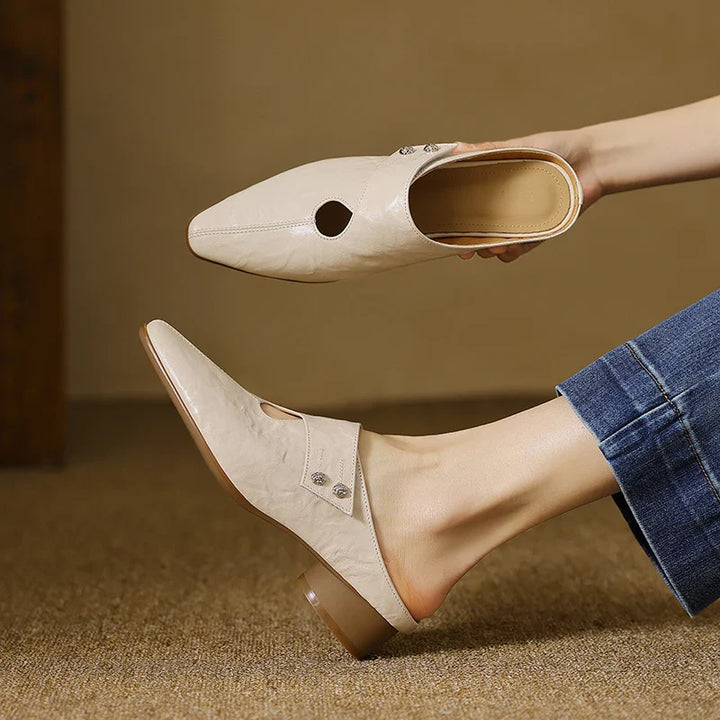 Olga Genuine Leather Mules